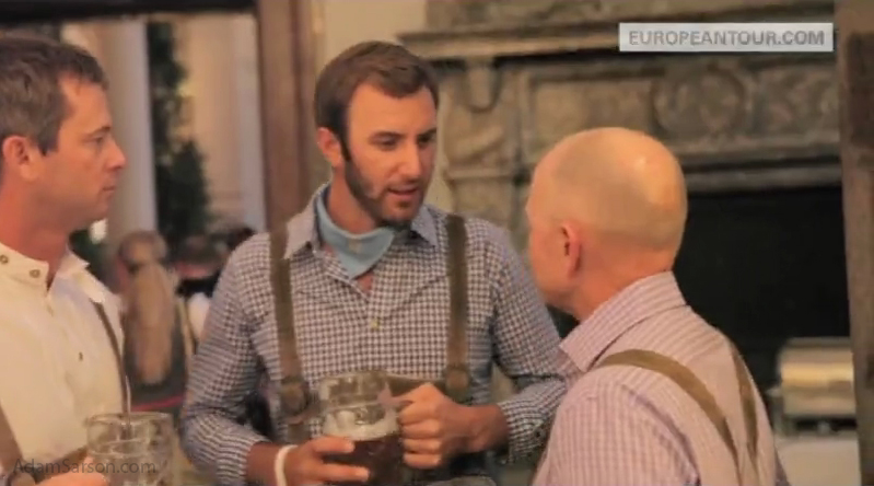 Dustin Johnson - lederhosen.