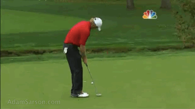 Snedeker curls this one in at the Presidents Cup.