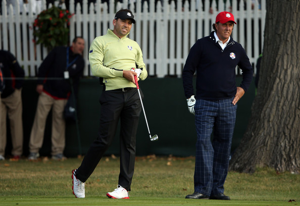Sergio Garcia and Phil Mickelson (Courtesy: Zimbio.com)