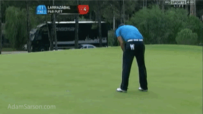 11.07.13-larrazabal-missed-putt-reax