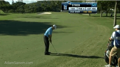 Robert Streb gets really unlucky, hitting the stick at the Sony Open.