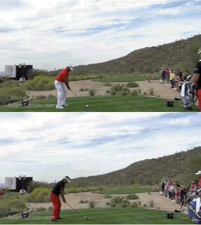 Comparing the ball flight of Jason Day and Victor Dubuisson.