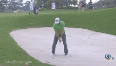 Shot of the week from Henrik Stenson in a greenside bunker.
