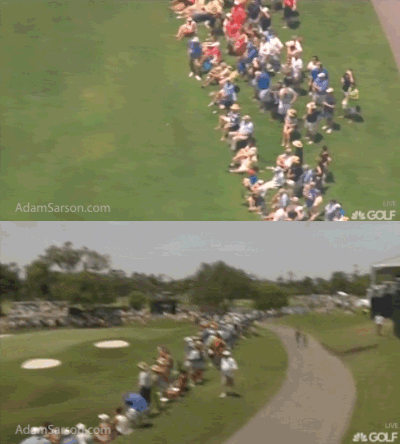 Sergio nearly kills a pair of fans, and then another steps on his ball.