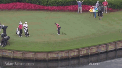 Kaymer's fortunate result on 17.