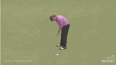 The final putt for Miguel Angel Jimenez at the Open de Espana.