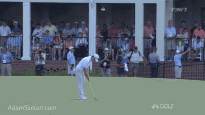 Justin Rose's tribute to Payne on 18.