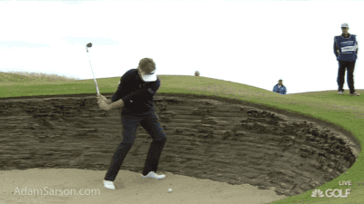 Great camera work on this Dubuisson bunker shot.