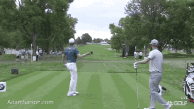 Chris Stroud pulls a Stenson and breaks his driver.