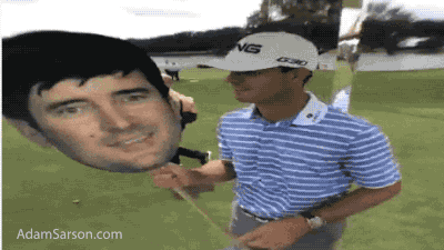 Horschel picking Bubba's nose.