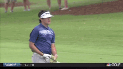 Confusion with the wind: Bubba Watson.