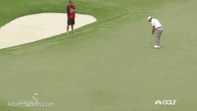 Horschel's putt on 16 that saved par.
