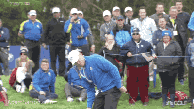Jamie Donaldson with a big fist pump.