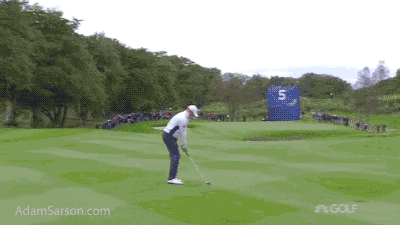 Best shot of the early part of the afternoon: Jamie Donaldson on 5.