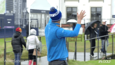 Marcel Siem does a little dance.