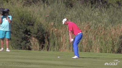 No idea how Siem's ball kicked in for the eagle.