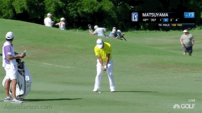 Love the delay at the top for Matsuyama.