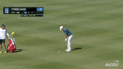 Kevin Streelman puts a wedge close.