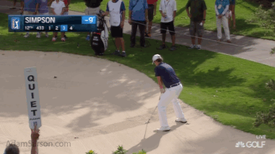 Nice touch by Webb Simpson out of the bunker.