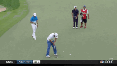 Alexander Levy's 3 putt.