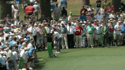 Tiger's third into the par-5 2nd. He'd make the birdie.