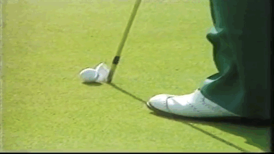 seve 5 iron putt