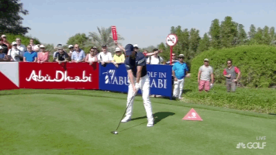 Rory with a club point, with assistance from Ian Poulter.