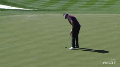 Ian Poulter putts one handed because...I'm not sure why Ian Poulter putts one handed.