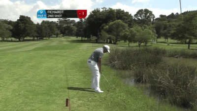 Darren Fichardt with a splash.