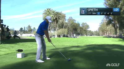 Jordan drops and catches the club.