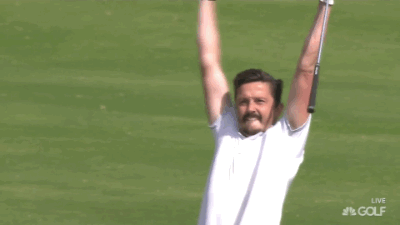 Great reaction from Vera to his holeout.